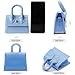 H HANBELLA - A FASHION TRENDY COLLECTION. FOREVER. - Mini Light Blue Crossbody Purse for Teens Girls and Women Cute Small PVC Shoulder Bag Satchel Wallet for Ladies