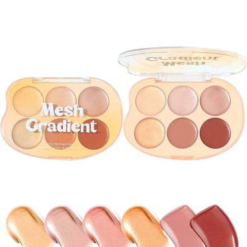 Paleta facial | paleta multifunción de 6 colores | Juego de maquillaje en crema de larga duración para la piel de las mujeres