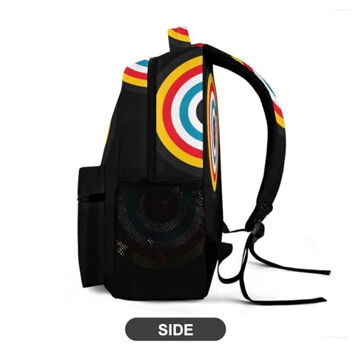 Archery Bullseye Target Sports Laptop Backpack Lightweight Travel Daypack Work Bag for School Office4