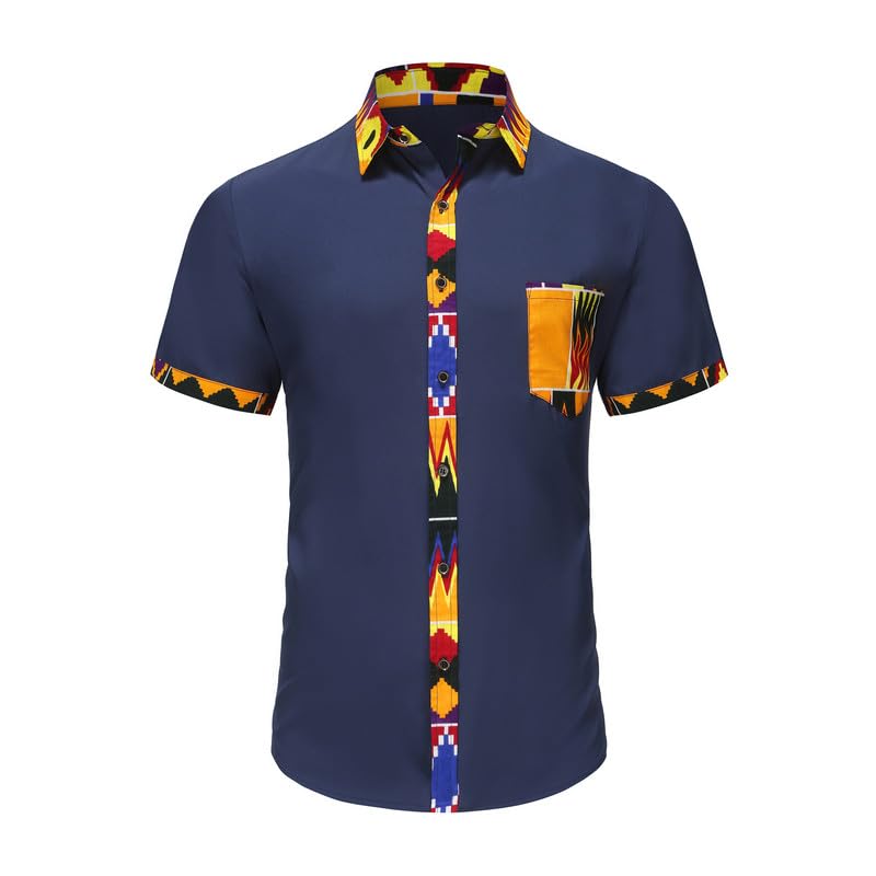 Amazon.com: Olmoleons Mens African Short Sleeve Shirt Fashion
