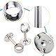 4 Stücke Stangen Flansch Set, Halterung Decke Wand, Edelstahl Trger Gardinenstange Mit Schraube und Schraubenausdehnungsrohr, für Hängende Vorhänge, Kleiderschrank, Küche, Schrank (22mm, Silber)