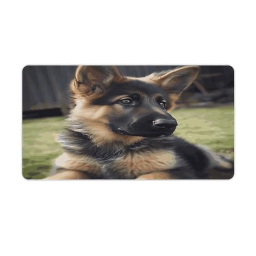 Grand tapis de souris berger allemand et protection de bureau maison