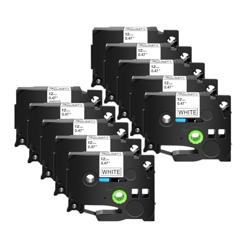 5/10PK ���n�ɍ� 6-24 �~�����[�g�����~�l�[�g���x���e�[�v TZe TZ 221 231 241 251 �ƌ݊����̂��� P-Touch PT-D400 PT-E100 PTH110(10PK Black on white,18mm)