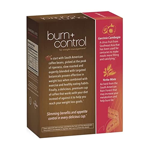 Burn + Control Coffee, Premium 100% South American Arabica, Robusta Blend Coffee, Weight Management Herbs, Garcinia Cambogia And Yerba Mate, Javita #TOP2