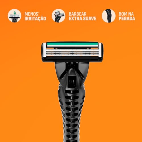 Encontraproduto.com.br - Aparelho Depilatório De Barbear Bic Sensitive Flex 3 Hybrid 6 Unidades