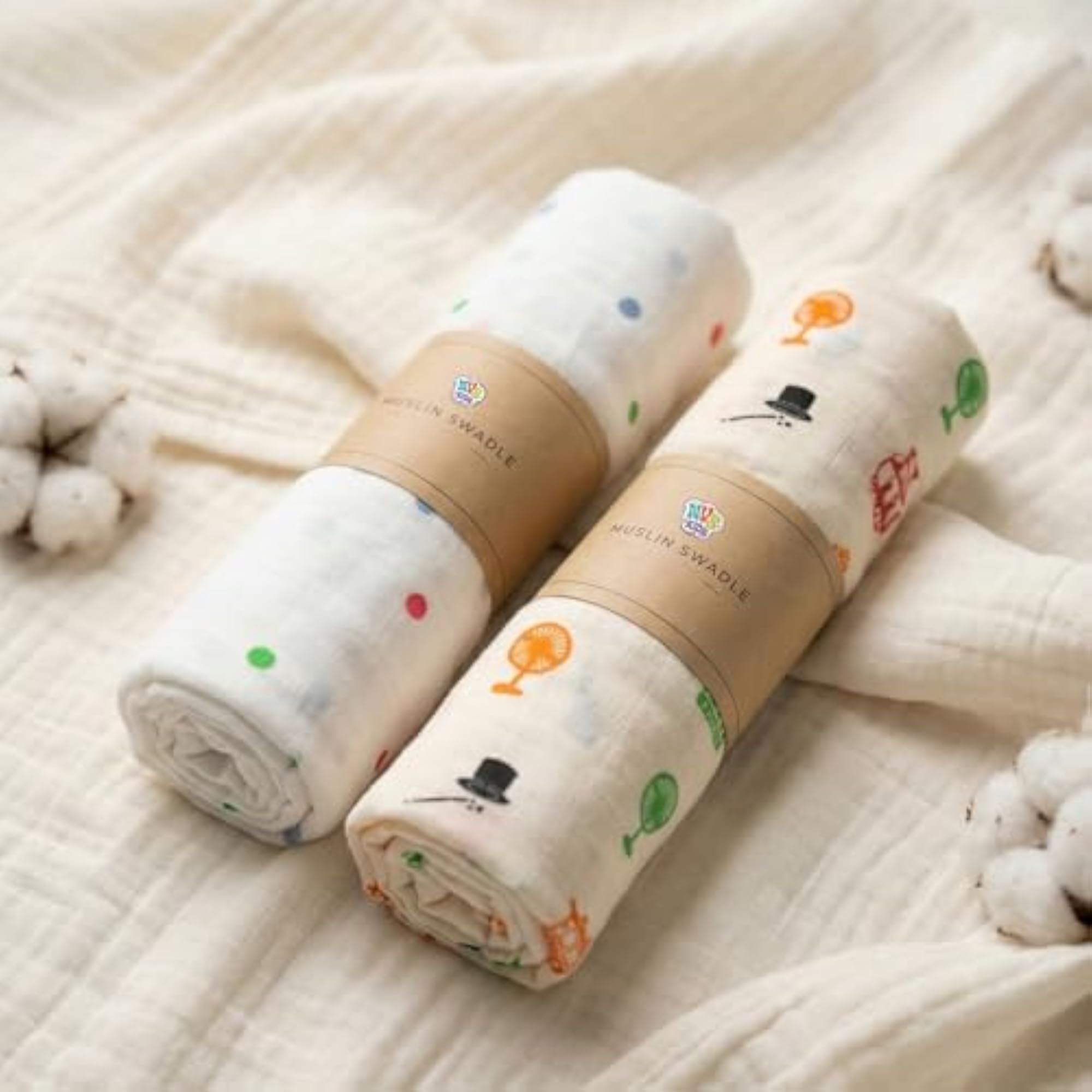 Premium Muslin Swaddle Blankets for Newborn Baby