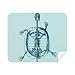 Skeleton Sketch Tortoise Animal Cleaning Cloth Screen Cleaner 2pcs Suede Fabric