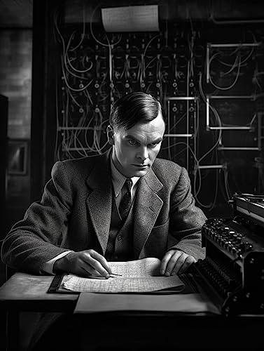Alan Turing is busy with work | Poster | Wall Art | Decorazione per la casa |