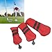 Headcover, PU Leather Head Covers fit for Drivers, Fairway Woods, and Hybrids Cover, 3 Wood Headcovers Head Covers with Rotatable Number Tags, Waterproof (red)