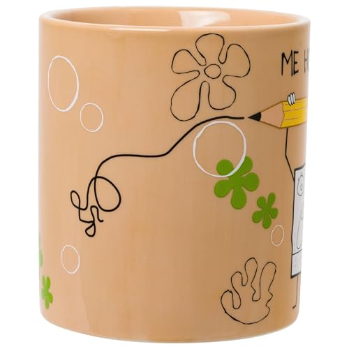Taza cerámica con asa esculpida DoodleBob 20oz miniatura 2