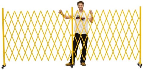 The Workplace Depot Heavy-Duty Safety Barrier – 7.35m Expandable,...
