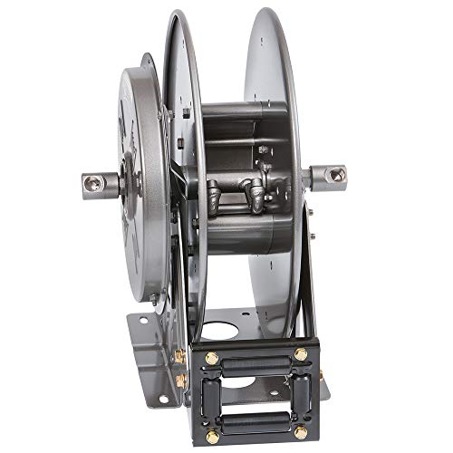 Hannay Reels N416-19-20-8L, Series N400, Spring Retractable Dual Hose Welding Reel, 3/8' x 50' Twin Welding Hose Capacity, 300 PSI