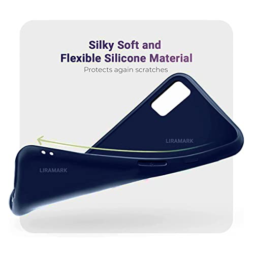 Image of LIRAMARK Liquid Silicone Soft Back Cover Case for OnePlus Nord 2 5G (Midnight Blue)