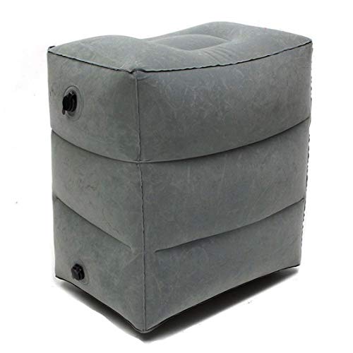 Candyboom Colchoneta Hinchable de Tres Capas Reposapiés Reposapiés Inflable de Viaje Almohada Aviones Reposo Durmiendo Estera de pie de Flocado