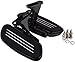Produktbild Motorrad-Fat Fußrasten Pedale, Rück Fußrasten übriges Pedal, Schwarz Streamline Soziustrittbrett Floor Board und Halter Set, for Harley Touring 93-16 (2er-Set) (Color : Black)
