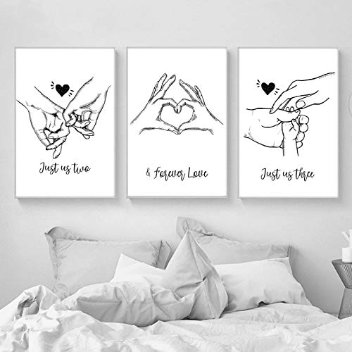 Affiches abstrait baiser minimaliste pour creer une ambiance de chambre parentale cosy