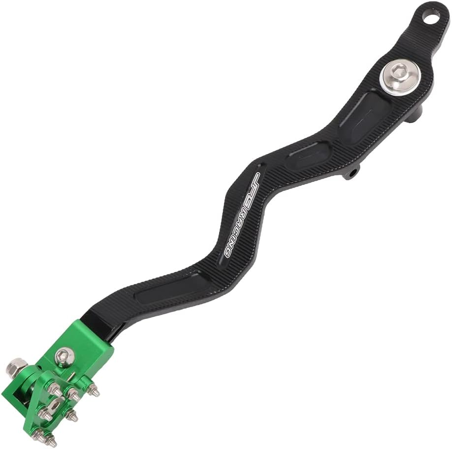 JFG RACING Motorcycle Folding Rear Brake Pedal Foot Lever CNC for KLX300R KLX250/D-TRACKER 2001-2020 KLX300 2021 KLX300SM 2021 Dirt Bike Green
