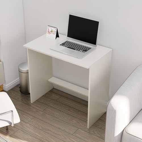 Image of Bniture Wooden Study Table for Home | Engineered Wood Laptop Study Table | Multi Purpose Office Desk for Laptop, Computer, Writing | Table for Study | Workstation Home & Office | Frosty White