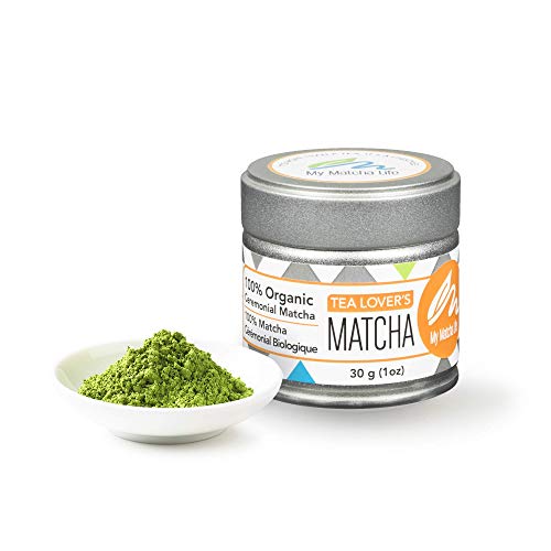 Tea Lover’s Organic Ceremonial Matcha Green Tea Powder: Pure Japanese Matcha, Smooth Taste, Tested for Lead and Heavy Metals, 30 Servings Per Tin, Vegan, Gluten Free, Keto - My Matcha Life®