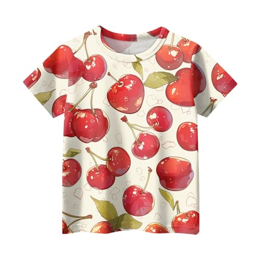 Girls' Graphic Tees Short Sleeve Summer Casual Fashion T-Shirt Tops, Ages 1-122