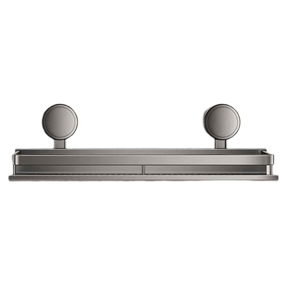 CTRLZS No Drill Suction Cup Adhesive Bathroom Rack Shelf Toilet Hanging Wall Mount Organizer Aluminum Material