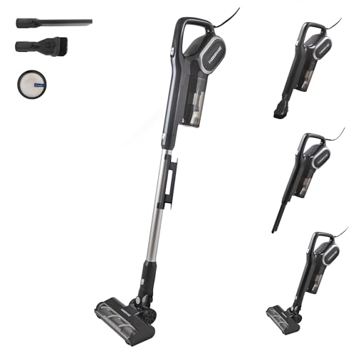 Farberware Classic Stick Vacuum Cleaner, Powerful Suction and Lighted Motor Brush for Carpet and Hard Floors, Converts to Handheld Vacuum