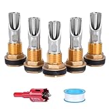 Svaoumu 5 Set Automatische Trinknippelsysteme für Schweine, mit 5 Messing Wasserspeicheranschlüssen, Lochbohrer und Sanitärband für das Trinken von Schweinen, Ziegen, Sauen und Ferkeln