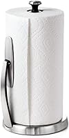 OXO Good Grips SimplyTear Countertop Paper Towel Holder - Stainless Steel One-Handed Tear, Fits All Rolls