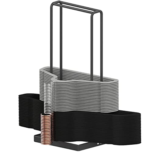 Hanger Organizer Hangers Storage, Hanger Rack Holder for 80 Velvet Hangers Plastic Hangers Wire Hangers Wood Hangers Closet Space Saving, Sturdy Clothes Hanger Stacker (Black)