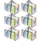 Dntorx 6 Pack 105L Clear Moving Bags Clothes Storage Bags Heavy Duty Moving Totes