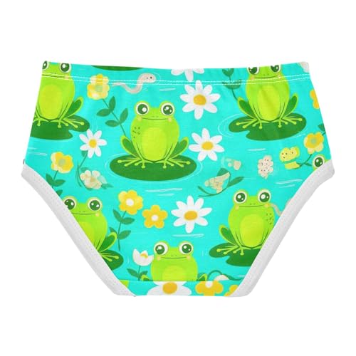 Cotton Toddler Underwear Floral Cute Cartoon Frogs Summer Floral Panties Little Girl Personalized Undies Kids Briefs 2t2