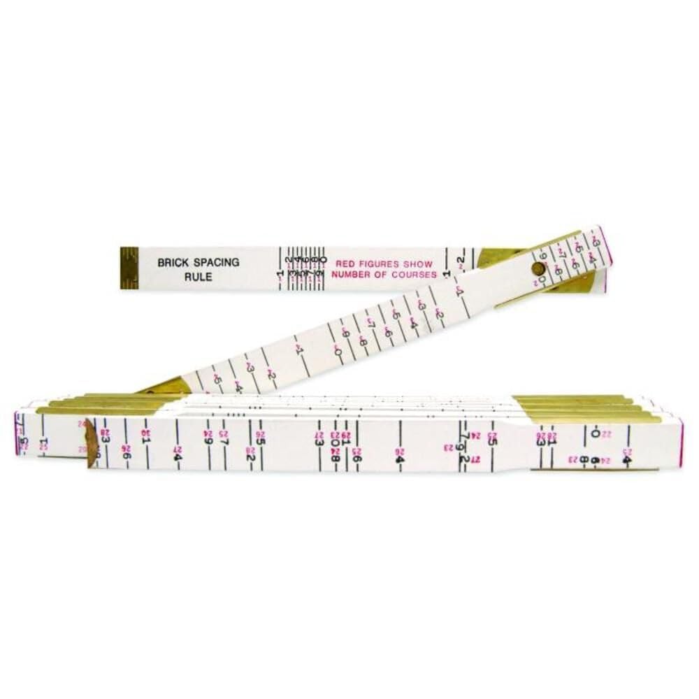 Crescent Lufkin 5/8" x 6' Brick Mason Red End Wood Rule - T636N