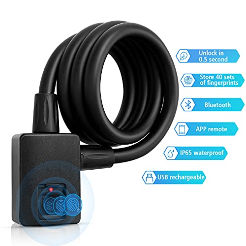 Câble de verrouillage Bluetooth pour vélo et sorties VTT