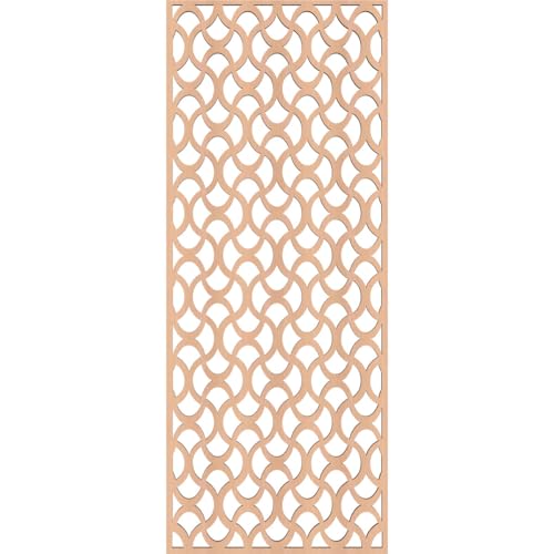 Image of Resort Decorative Pierced Fretwork Wood Wall Panels, 13 3 /8 inchW x 34 3 /8 inchH x 3 /8 inchT, Alder