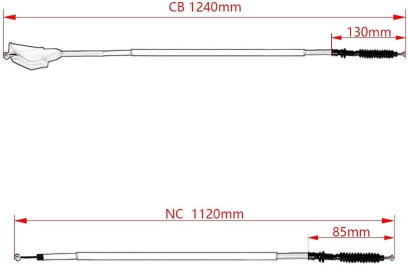Brake Oil Hose Line Motorcycle Clutch Oil Hose Enduro Clutch Line Cable Wire Dirt Bike 316 Stainless Steel Core Brake Line for NC CB CG Engine Motorcycle Brake line