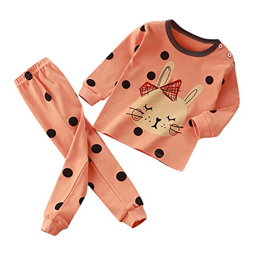 Pigiama Bambina Invernale Completo Neonata Maglietta A Maniche Lunghe + Pantaloni Pigiama Bambini Due Pezzi Cartoni...
