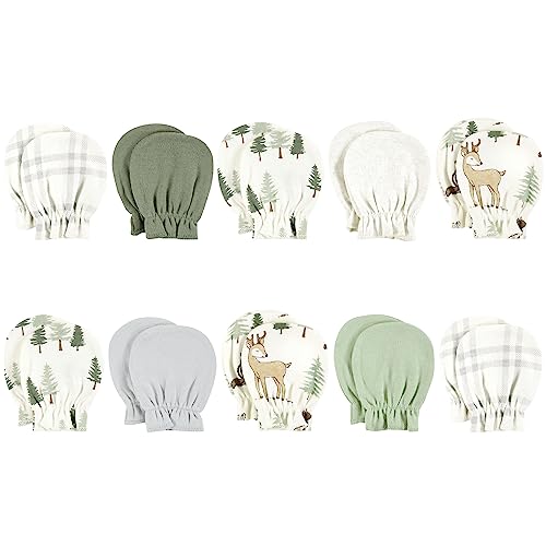 Image of Hudson Baby Unisex Baby Cotton Scratch Mittens