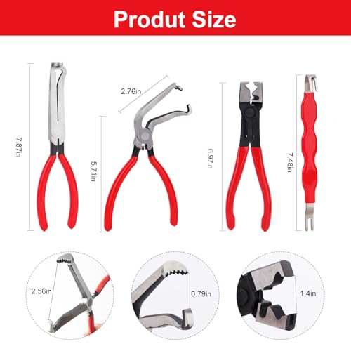Electrical Disconnect Connector Pliers For Car: Automotive Electrical Plug Removal Connector Disconnect Tools 37960/37980,Connector Separator and Hose Clamp Pliers