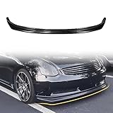MODILOVER Front Bumper Lip Spoiler Compatible with 2003-2006 Infiniti G35 Coupe, PU Unpainted Black NS Style Add-on Front Splitter Air Dam Chin Protector