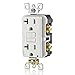 Leviton Dual-Function AFCI/GFCI Outlet, 20 Amp, Self Test, Tamper-Resistant with LED Indicator Light, Protection from Both Electrical Shock and Electrical Fires in One Device, AGTR2-W, White