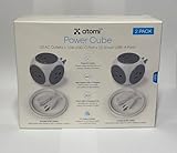 Atomi Power Cube 2-Pack – 3AC Outlets + 3 Smart USB Ports(2 USB-A & 1 USB-C) + 5-ft. Cable
