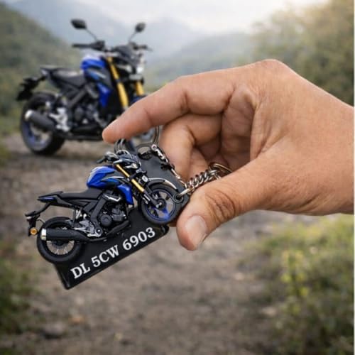 Image of Custom Car Photo Resin Keychain with Number | Personalized Vehicle Image Keyring | Stylish Gift for Car Owners