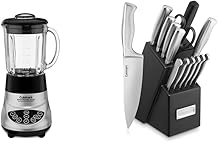 Cuisinart BFP-703BC Smart Power Duet Blender/Food Processor & Block Knife Set