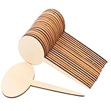 VICASKY 20 Stück Pflanzenstecker Aus Holz Für Garten Sukkulenten Umweltfreundliche Gartenetiketten Mit Klarer Beschriftungsfläche Einfaches Einstecken Nachhaltiges Gartenbauzubehör