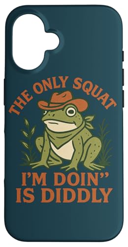 私がやっている唯一のスクワットはDiddly Cowboy Frog スマホケース iPhone 16 用