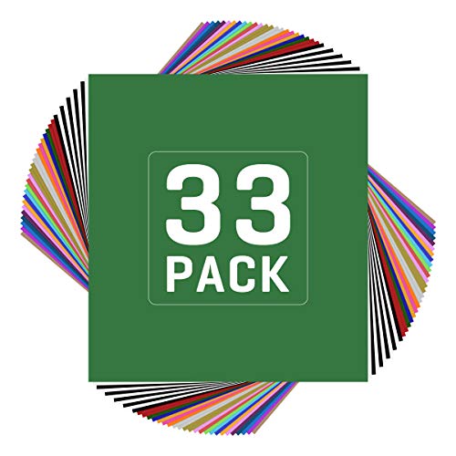 JANDJPACKAGING HTV Heat Transfer Vinyl Bundle - 33 Pack 12