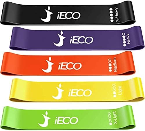 Resistance Bands, Exercise Bands Set for Women and Men, Elastic Workout Bands for Fitness Home Gym, Set of 5