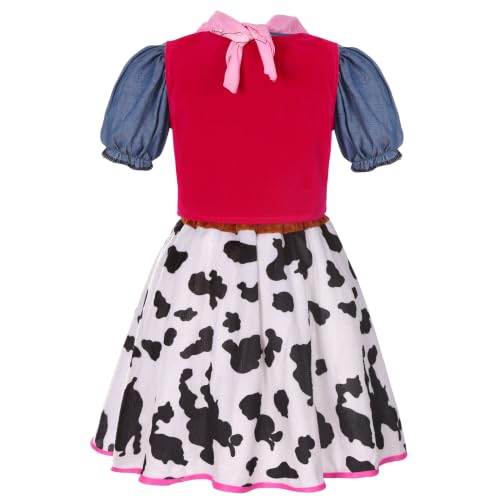 Doxrmuru Cowgirl Costume for Girls Halloween Western Rodeo Dress Up Outfit with Cowgirl Hat 9-10 Years by Doxrmuru - Used condition - Image 3
