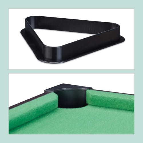 Relaxdays Mini table de billard mini billard jouet aspect bois 2 queues boules triangle lxP: 51 x 31 cm - vue 8