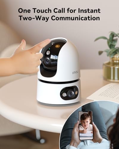 Image of Imou 8MP Security Camera Indoor, Dual-Len 360Pan-Tilt Baby Monitor Pet Camera for Home Security, 2.4 /5GHz WiFi, Work with Alexa & Google Home, Color Night Vision, Human /Pet Detection, No Monthly Fees